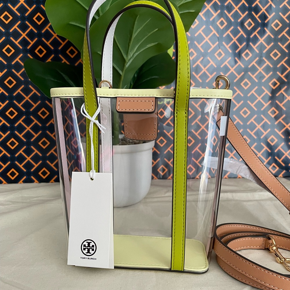 NWT tory burch Blake clear mini shopper leather crossboy shoulder bag - Picture 5 of 14